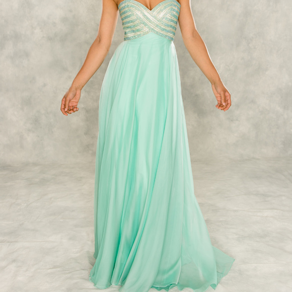 flowy evening gown